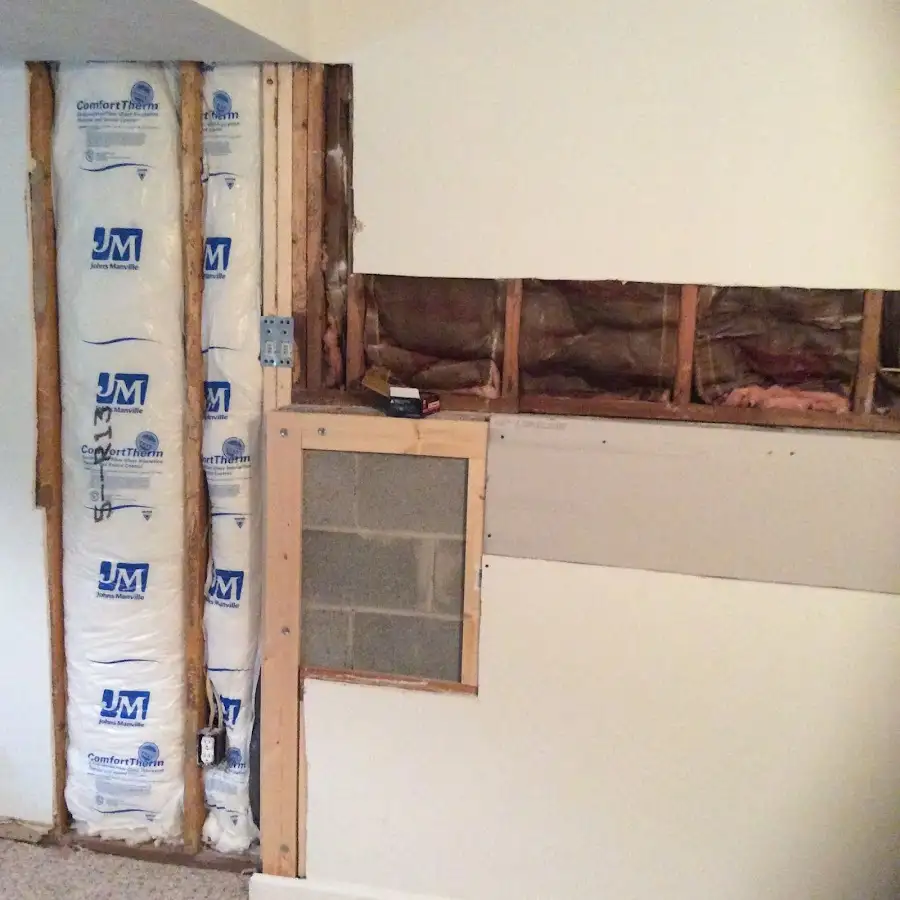 Wall insulation replacement during Structural Drying in San Anselmo